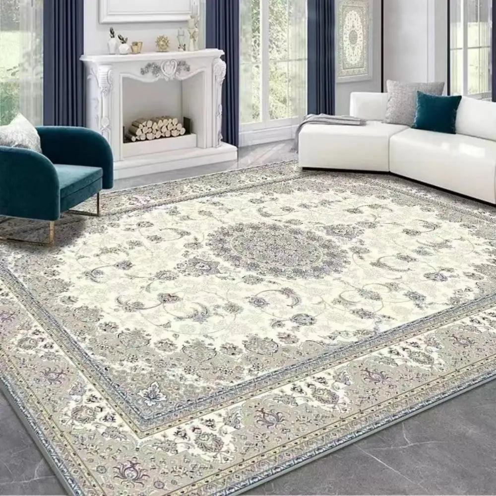 VIKAMA Boho Luxury Carpet Crystal Velvet Bedroom Living Room Mat Home Decor Vintage Exotic Modern Minimalist Large Area Carpet