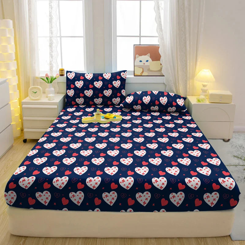 Butterfly Fitted Sheet Matte Bedding