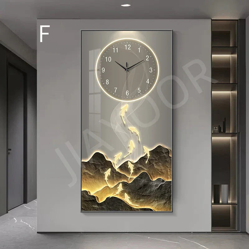 Dlight Decor Wall Clock Lamp with Crystal Glow