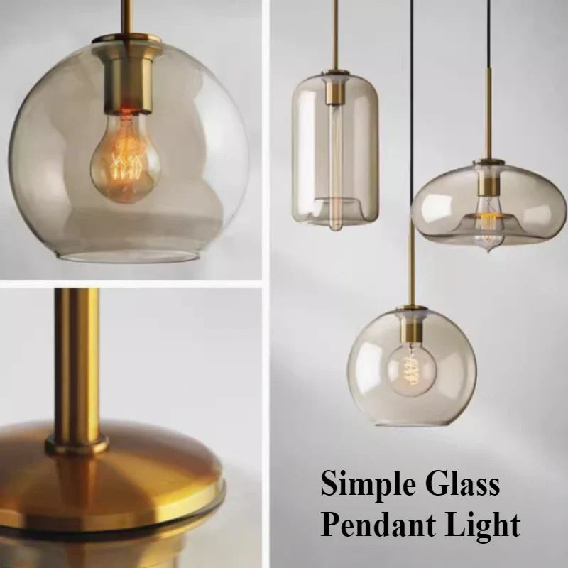 DecorBites™ LED Pendant Light Glass Single Head