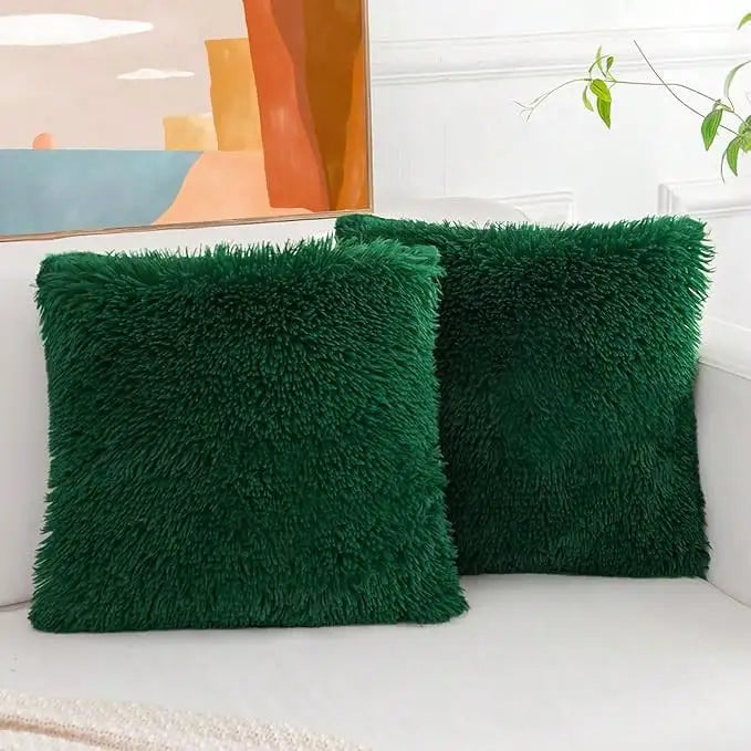 Faux Fur Pillow Covers Set