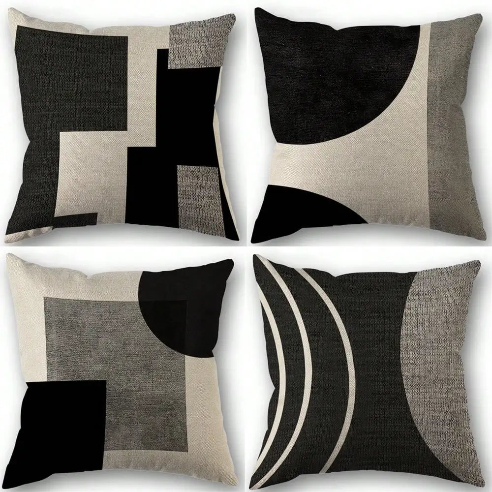 Abstract Geometric Throw Pillow Covers