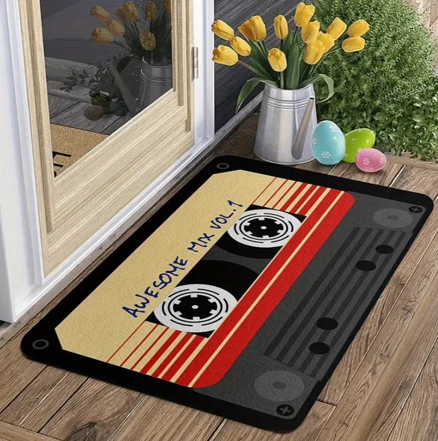 1 Cartoon Record Bedroom Carpet Kitchen Floor Mat Anti Slip Bathroom Living Room Carpet Entrance Door Mat Home Decorative Rugs