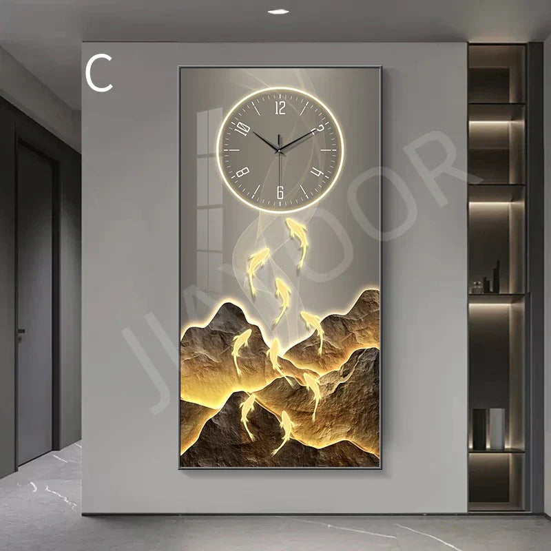 Dlight Decor Wall Clock Lamp with Crystal Glow