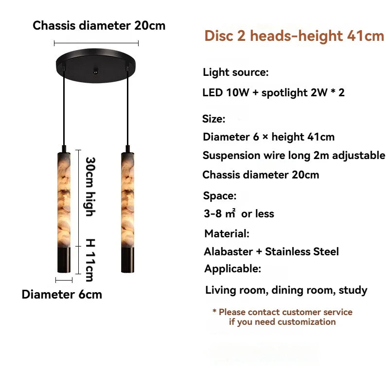 DecorBites™ Marble Pendant Light Bedroom