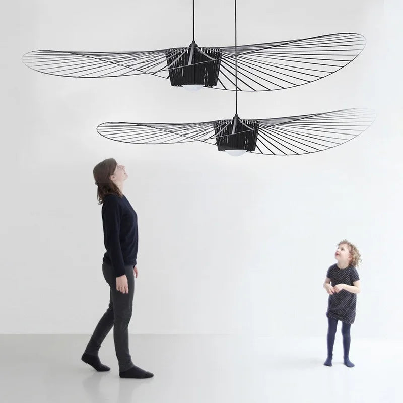 DecorBites™ Straw Hat Pendant Lights Fabric