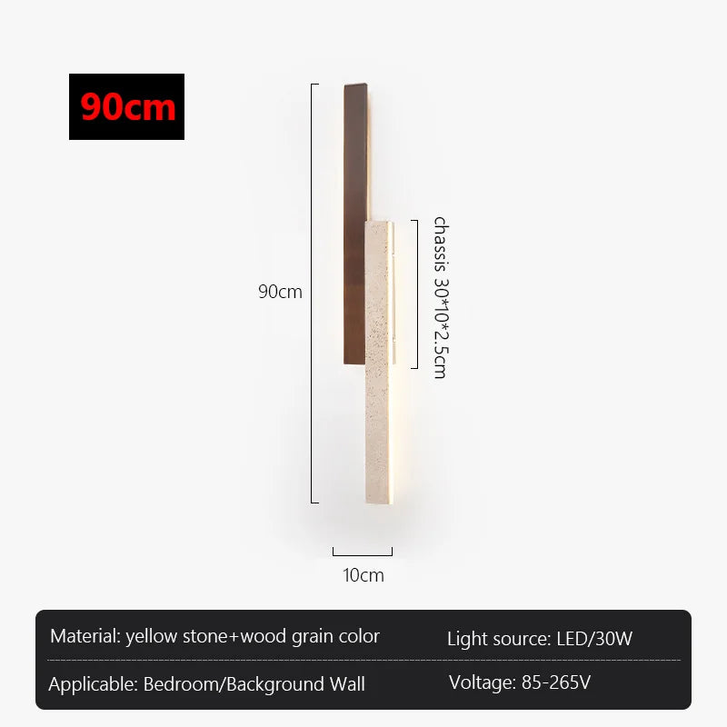 DecorBites™ Stone Wall Sconce Yellow Travertine