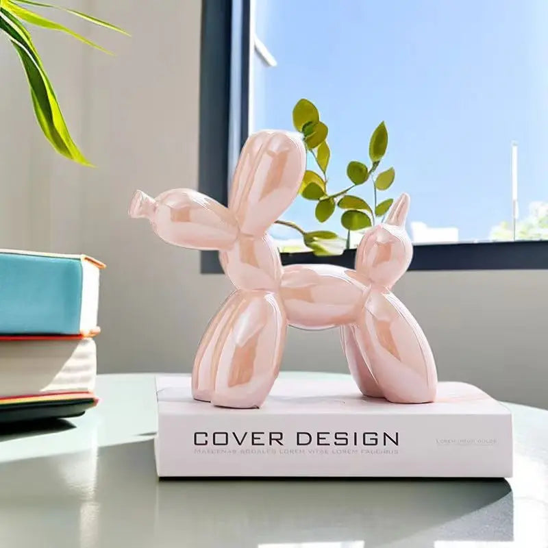 ceramics Balloon Dog Sculpture Home Decor room Decoration Accessories Office Nordic Animal Decorative Sculptures and Figurines