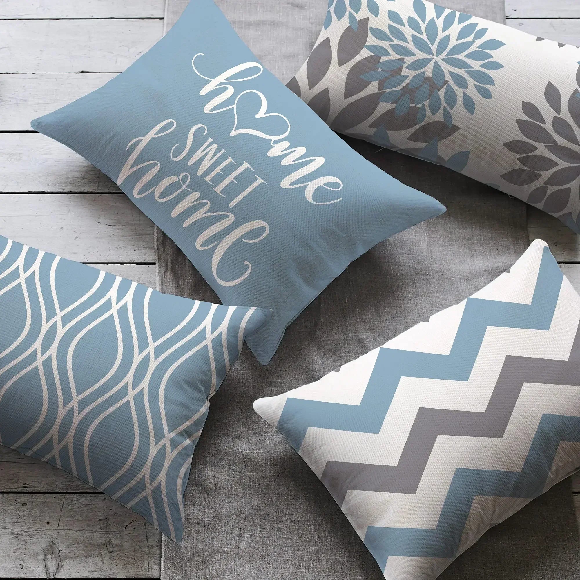 Linen Pillowcase Geometric Sofa Cushion Cover