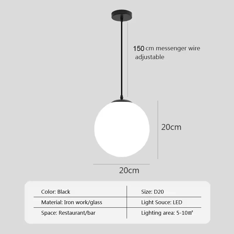 DecorBites™ Glass LED Pendant Lights Indoor