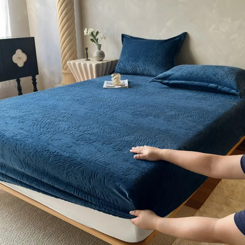 Milk Velvet Fitted Sheet Single