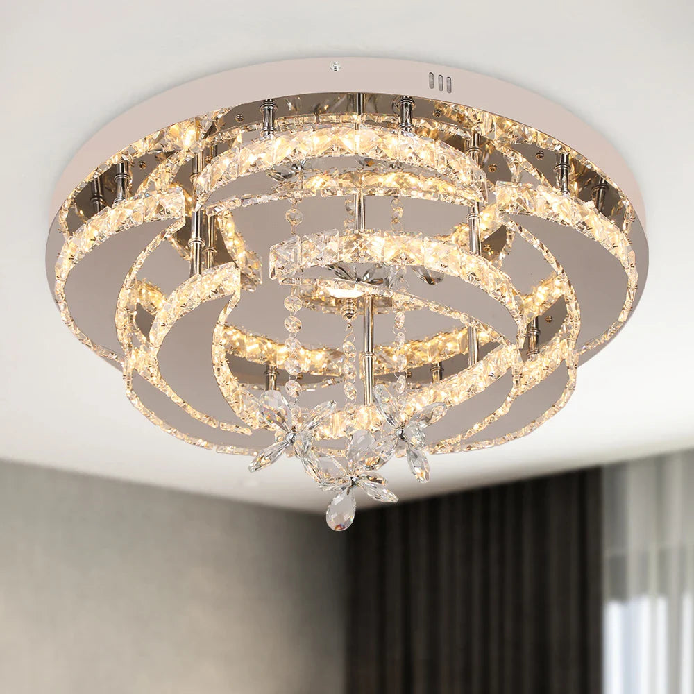 DecorBites™ Crystal Chandelier Modern Ceiling Light