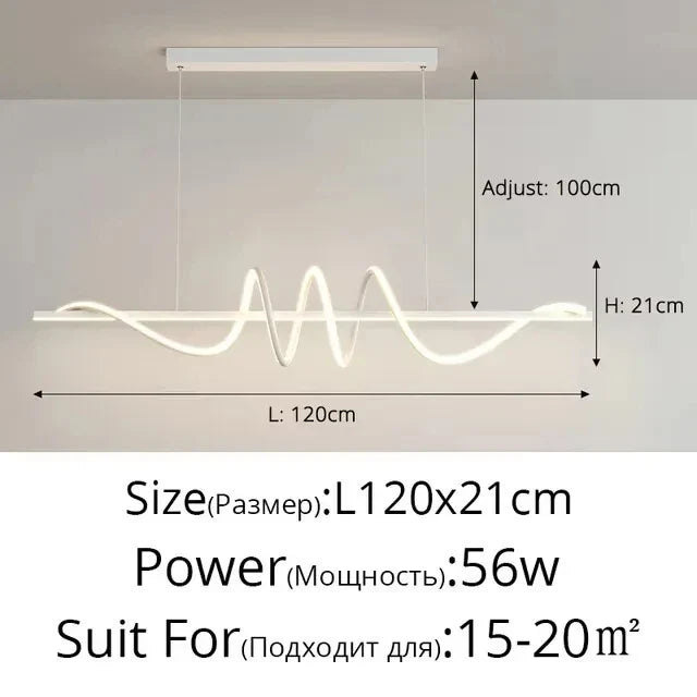 DecorBites™ Dining Table Pendant Lights Linear