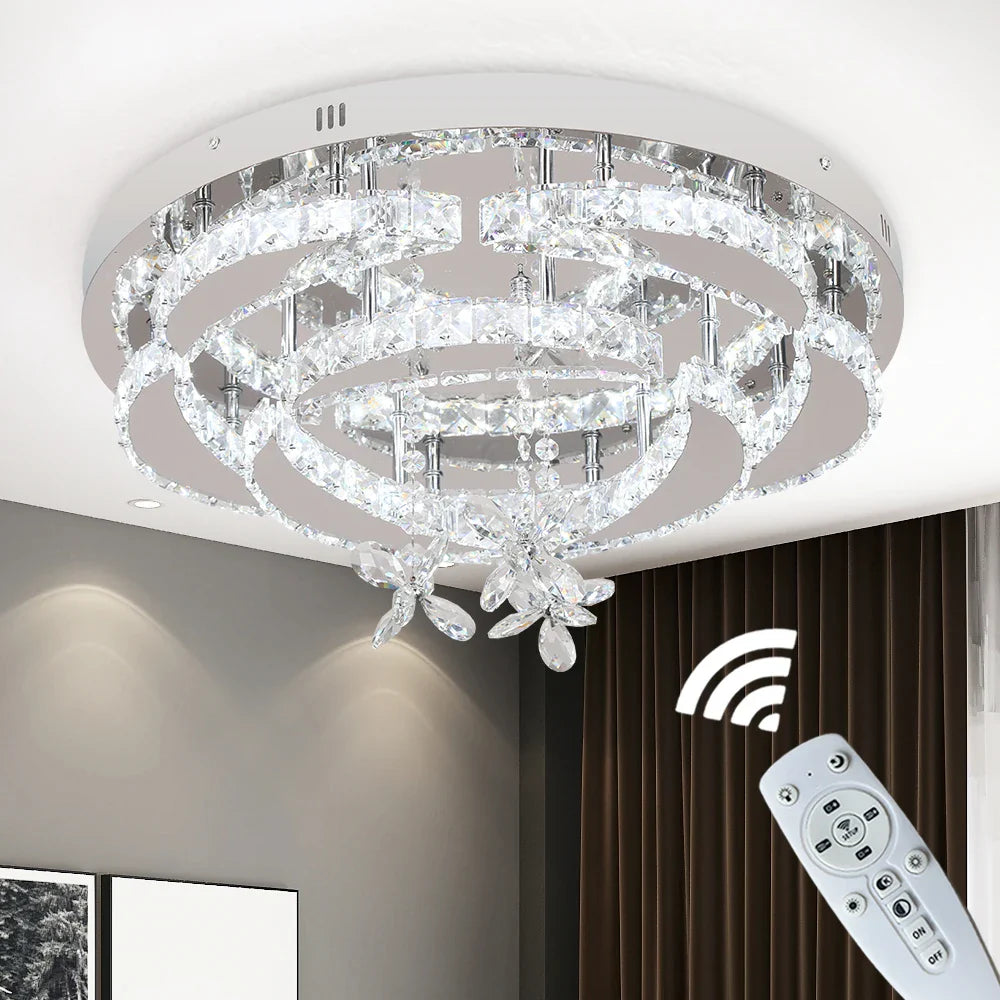 DecorBites™ Crystal Chandelier LED Ceiling Lamp