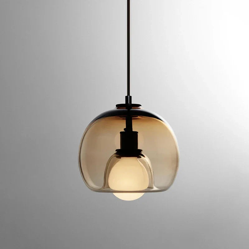 Glass Pendant Light LED Elliptical