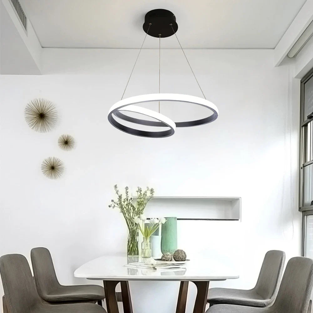 DecorBites™ LED Pendant Light Minimalist Double-Ring