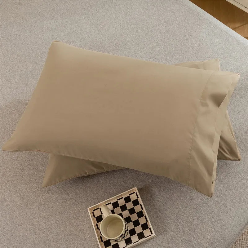 Solid Pillowcase Set Hypoallergenic Soft