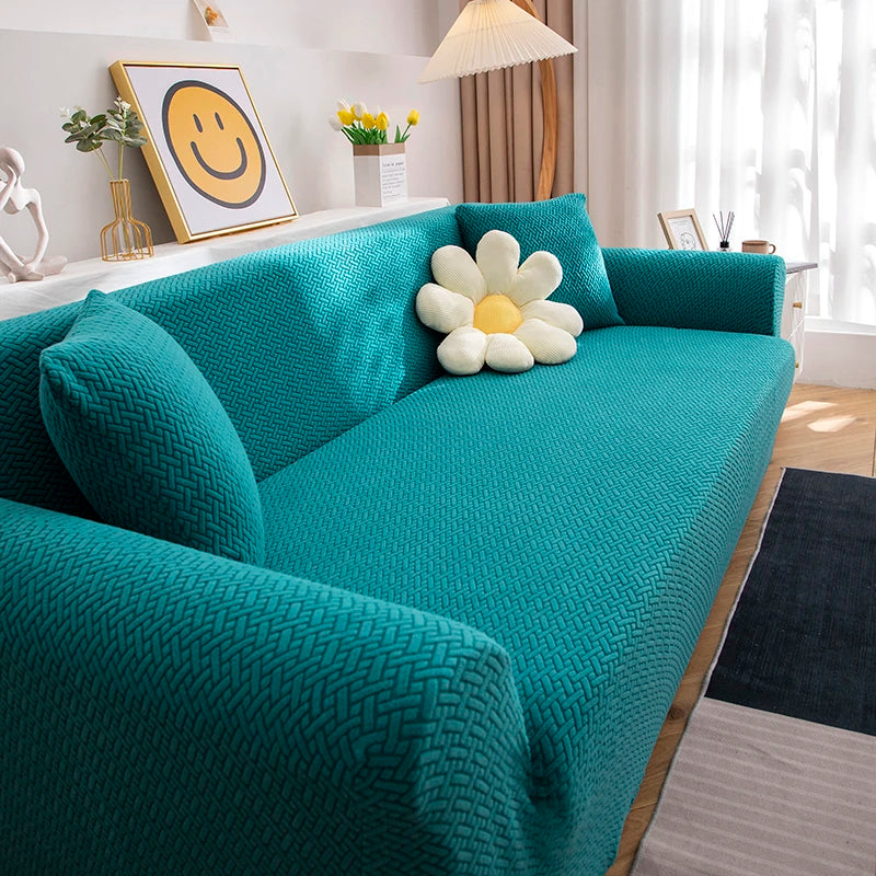 Jacquard Stretch Sofa Cover L Shape