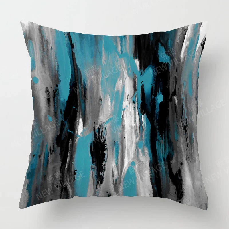 Green Cushion Cover Abstract Design