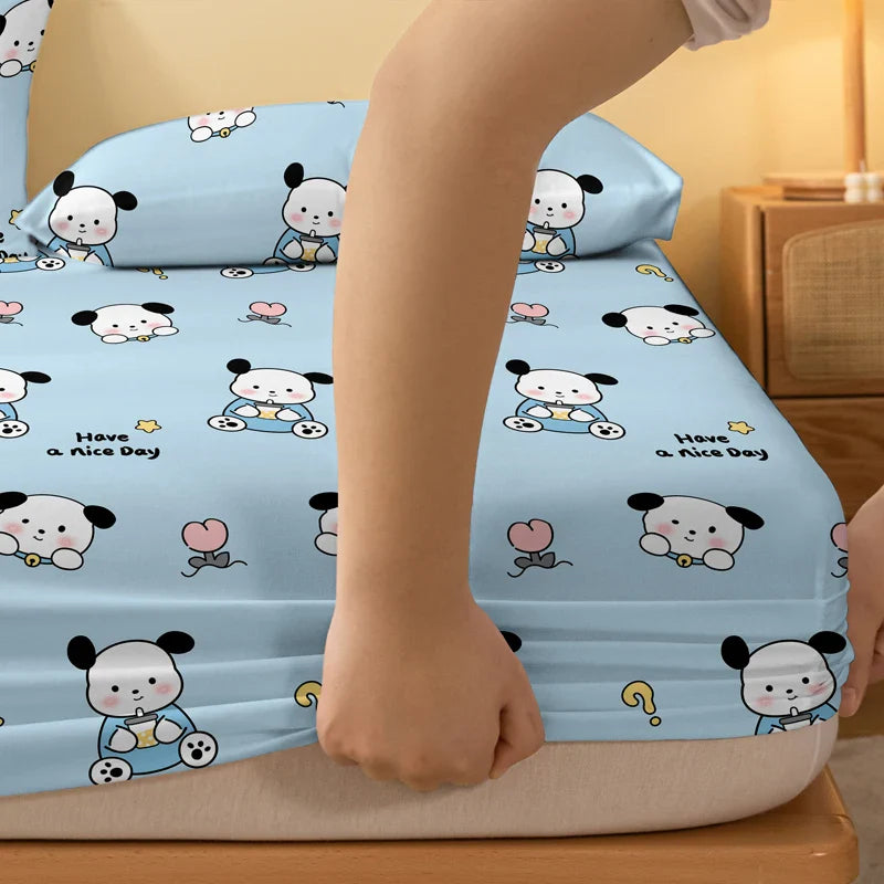 Dog Print Fitted Sheet Bedding