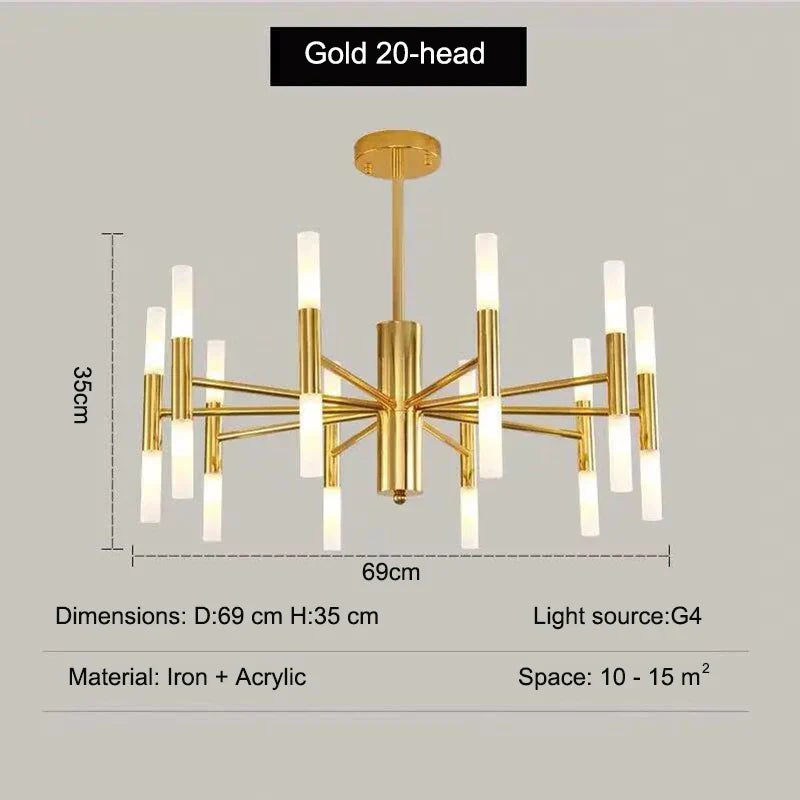 DecorBites™ Luxury Chandelier Multi-Head Ceiling Light