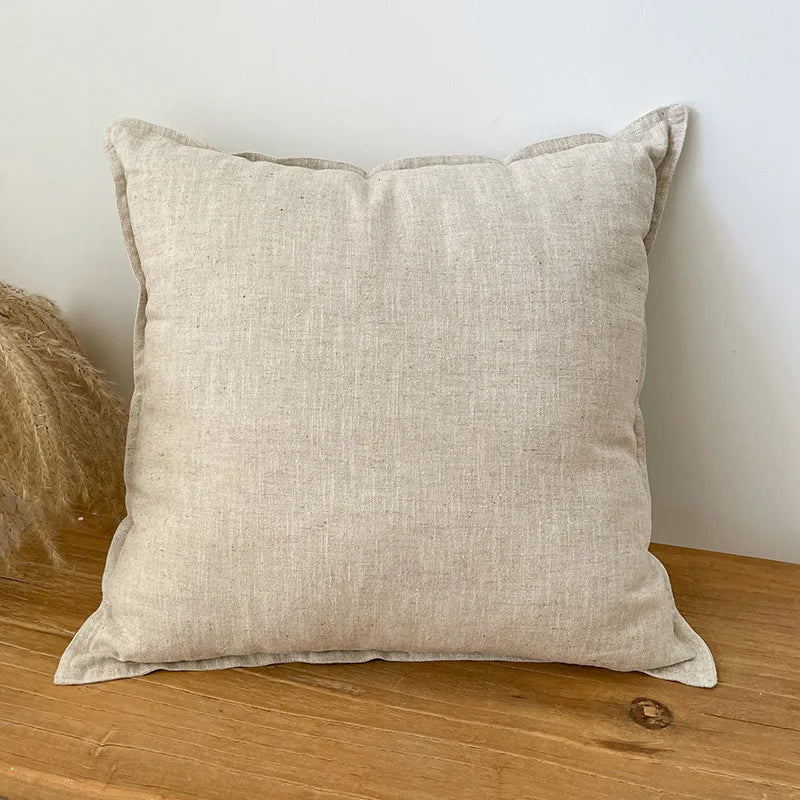 Pillow Cover Cotton Linen Washable