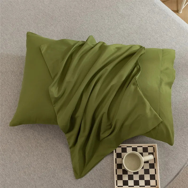 Solid Pillowcase Set Hypoallergenic Soft