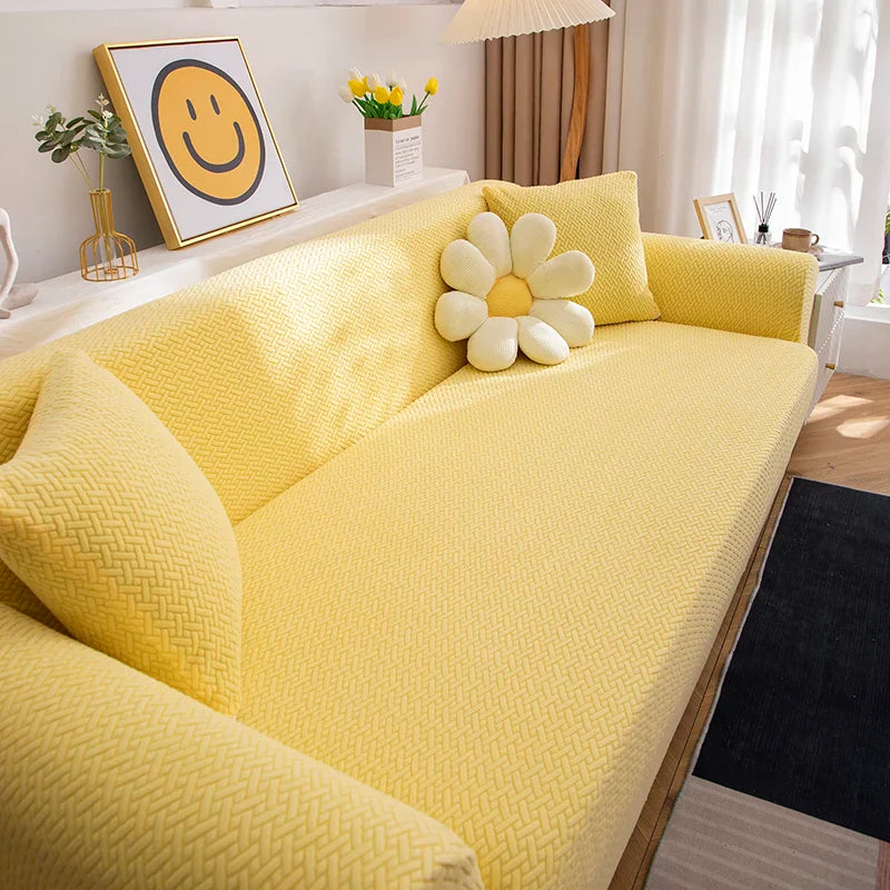 Jacquard Stretch Sofa Cover L Shape