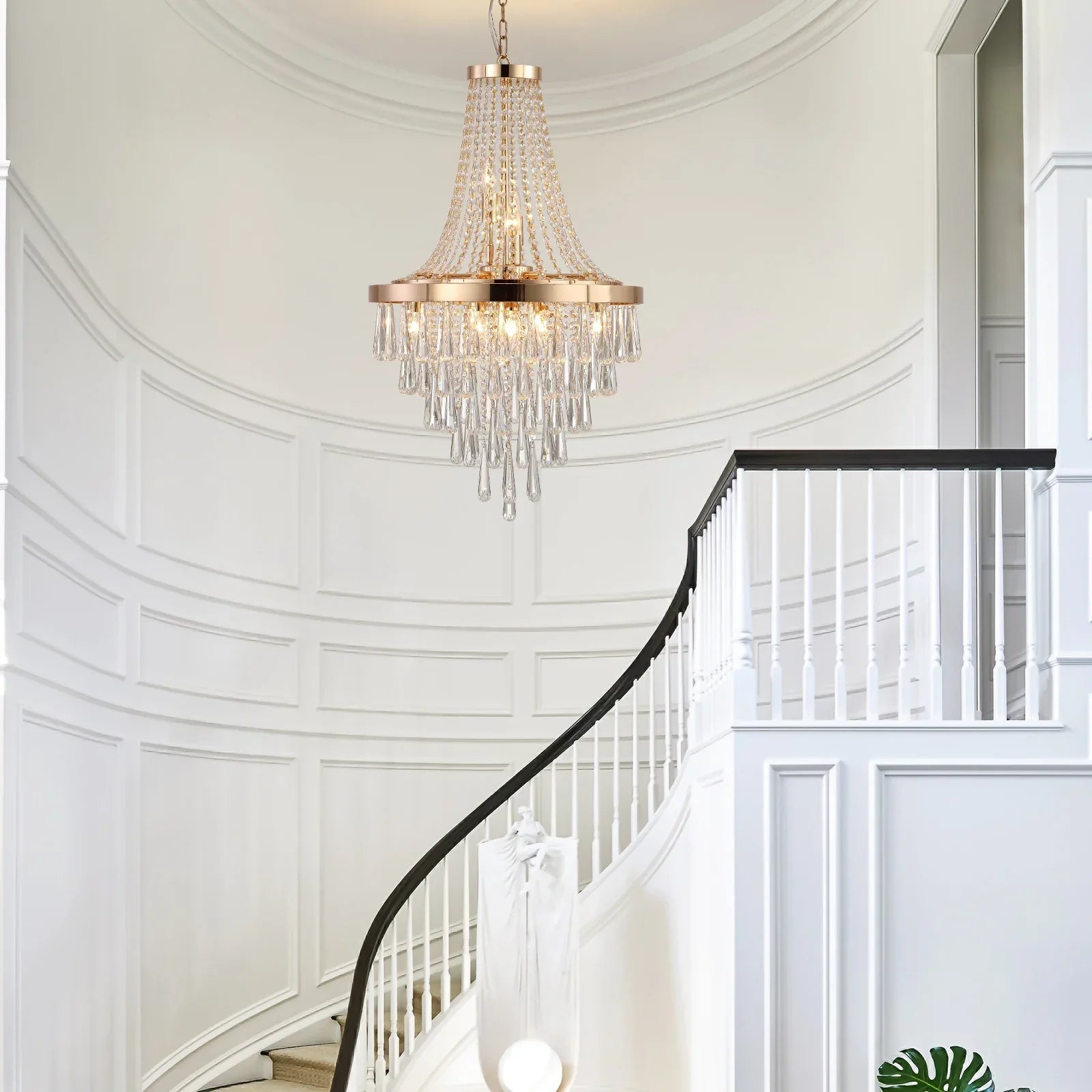 Arabelle 19.7-Inch Gold & Chrome Crystal Chandelier