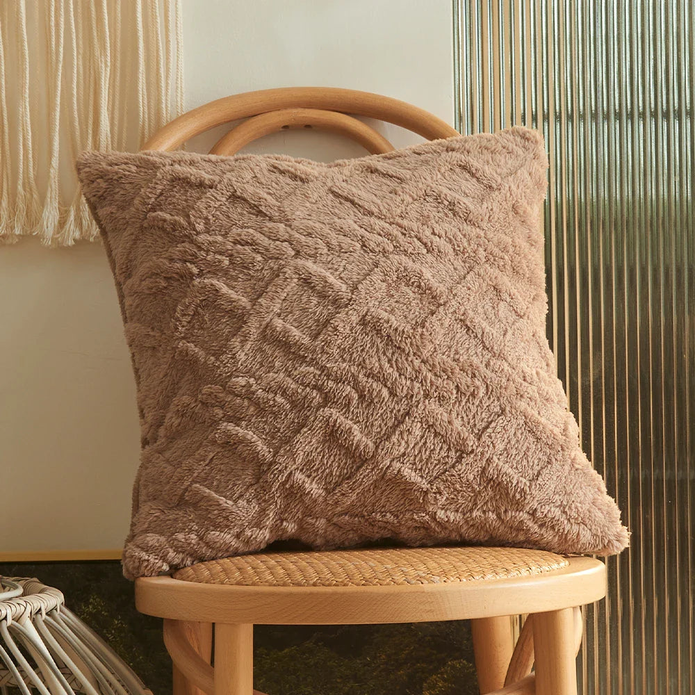 Fleece Cushion Cover Plush Pillowcase