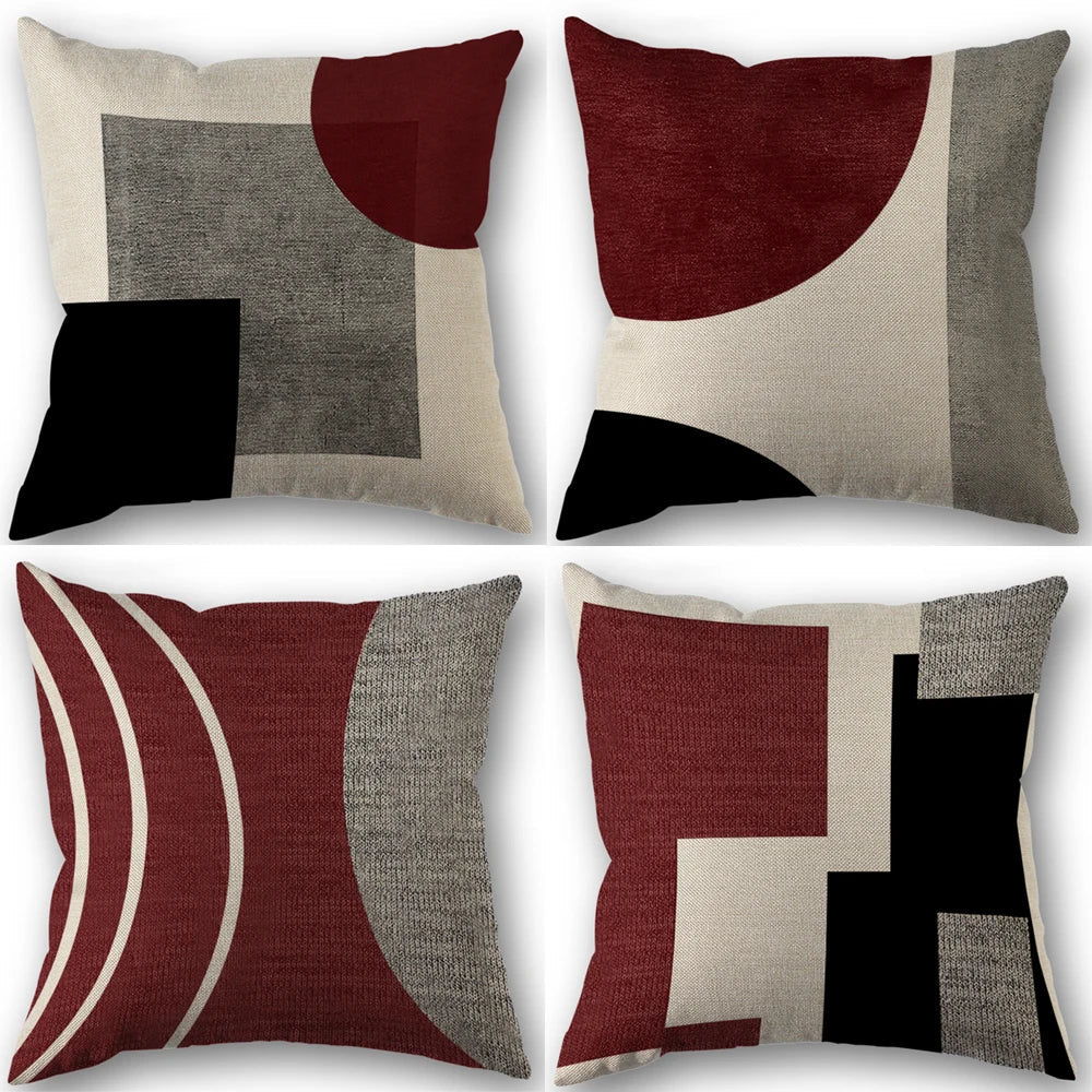 Abstract Geometric Throw Pillow Covers