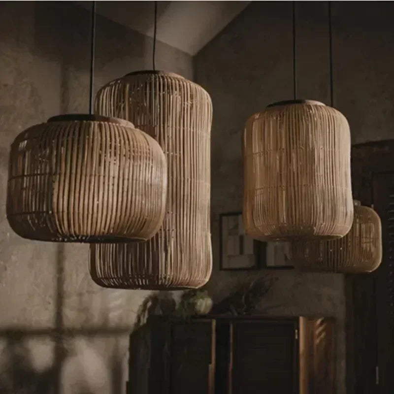 Rattan Teahouse Pendant Light
