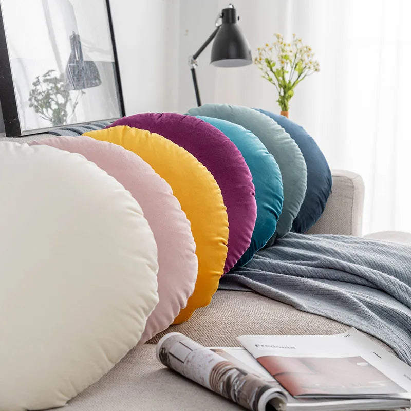 DecorBites™ Velvet Round Pillowcase 45cm