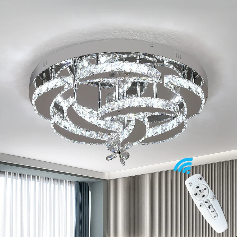 DecorBites™ Crystal Chandelier LED Ceiling Lamp