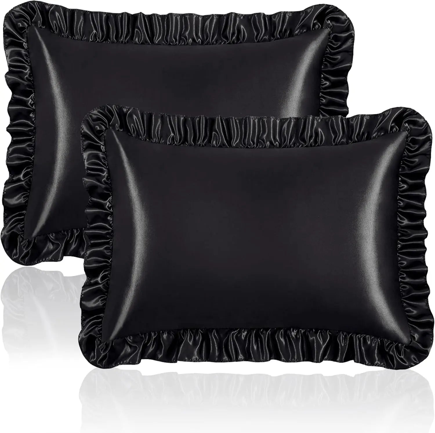 Satin Ruffle Pillowcase Set Silky