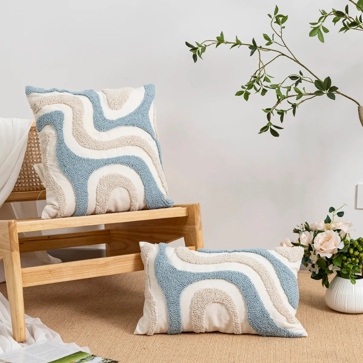 Velvet Bohemian Pillowcase Geometric Pattern