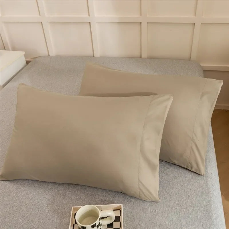 Solid Pillowcase Set Hypoallergenic Soft