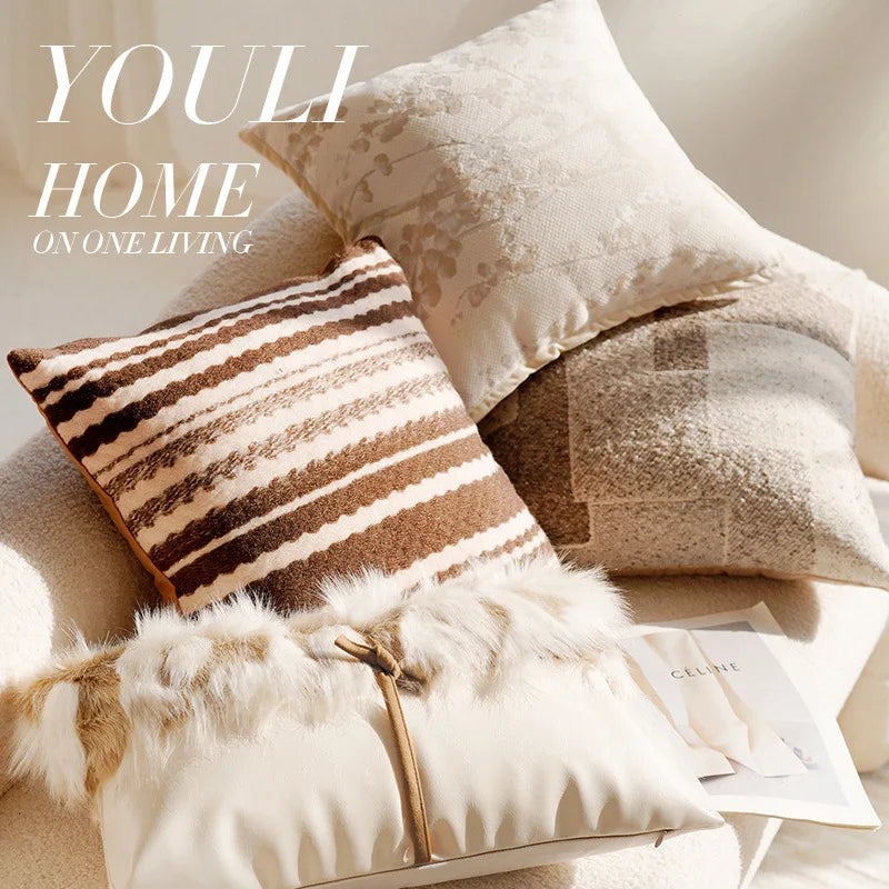 Brown Throw Pillow Cover Luxury Decor