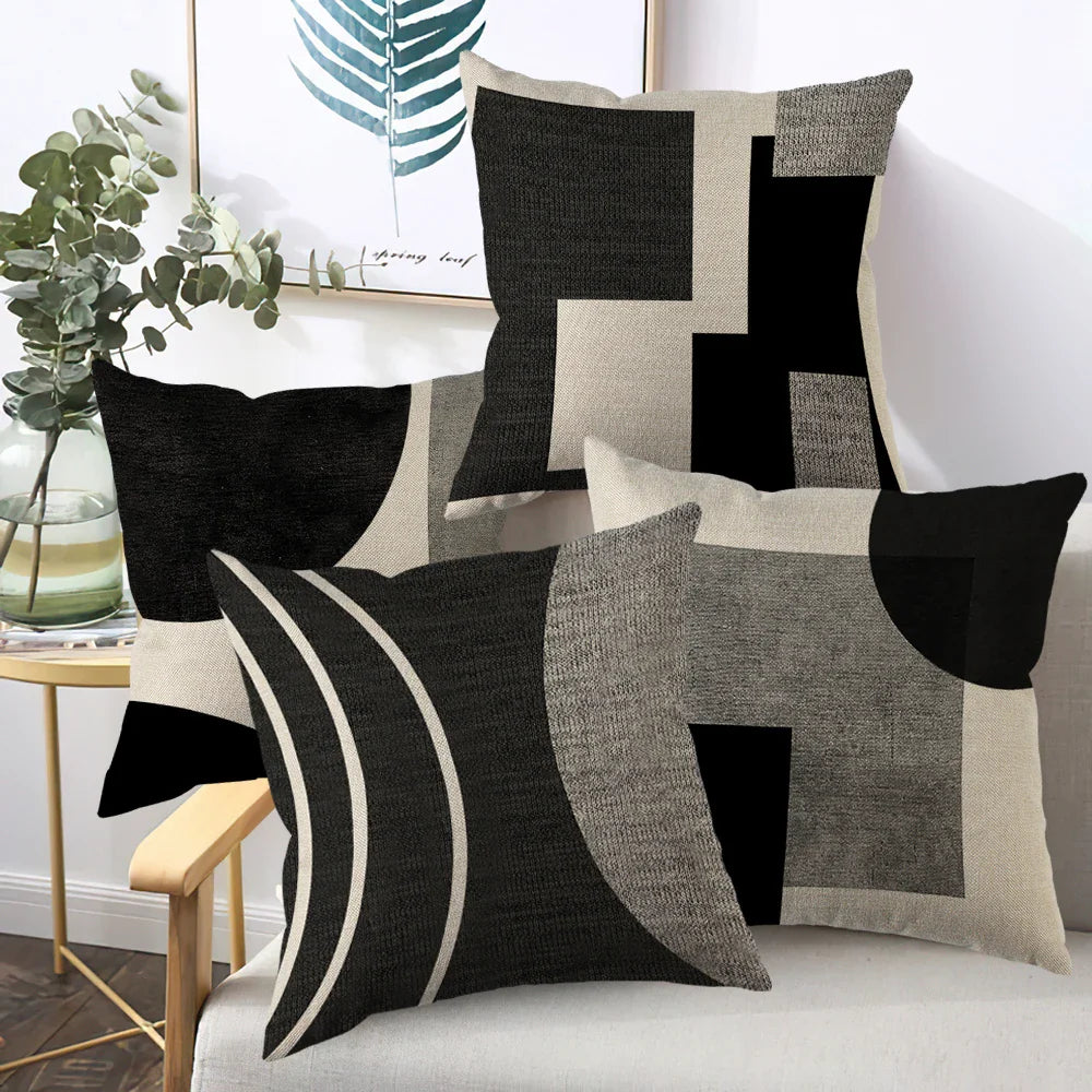 Abstract Geometric Throw Pillow Covers