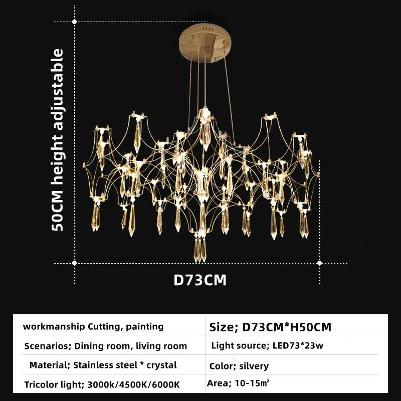 DecorBites™ Crystal Chandelier Ceiling Light Fixture