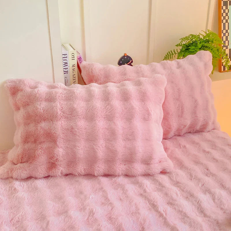 Fluffy Plush Pillowcase Winter Warm