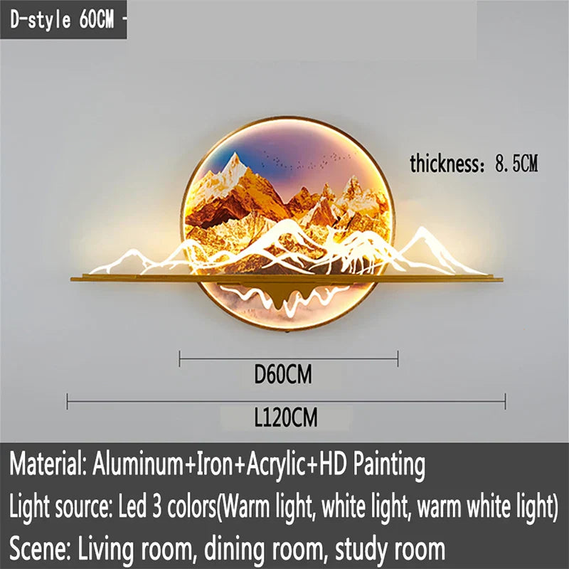 Dlight Decor Artistic Landscape Wall Glow Lamp