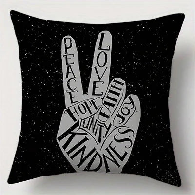 Love-themed Geometric Pillow Covers