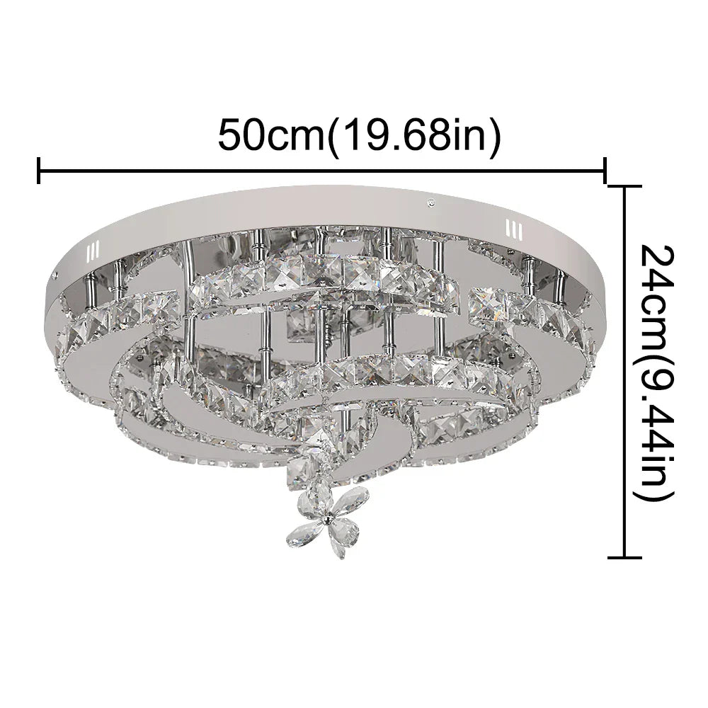 DecorBites™ Crystal Chandelier Modern Ceiling Light