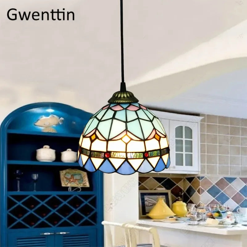 Stained Glass Pendant Lamp Fixture
