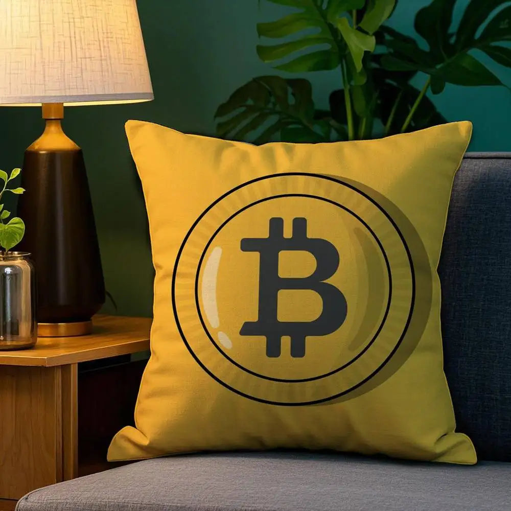 Bitcoin Pillow Case Soft Plush