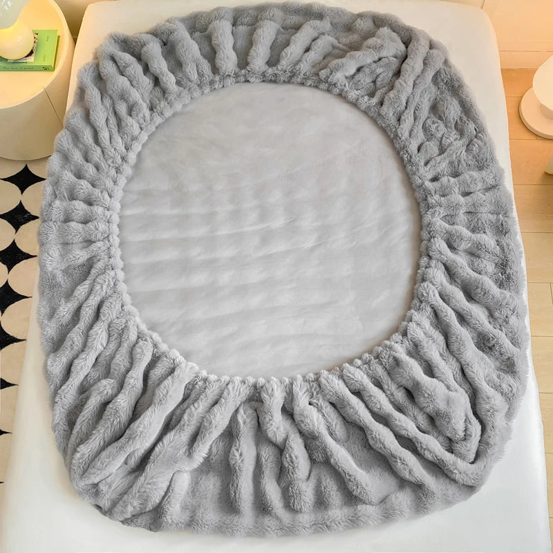 Bubble Fleece Single Bed Mattress Cover