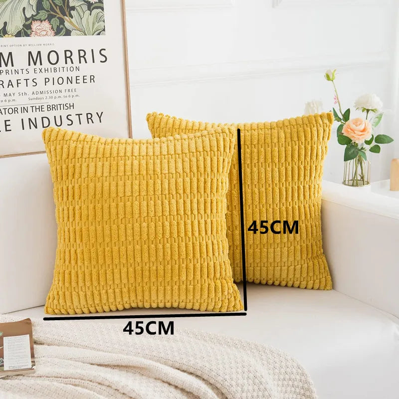 Corduroy Throw Pillow Covers 45x45cm
