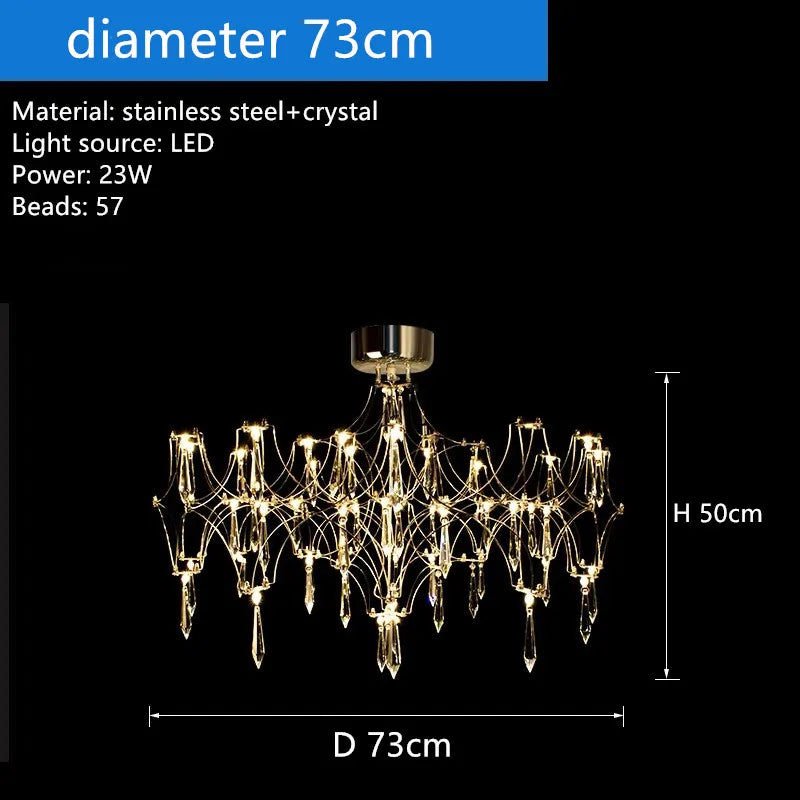 DecorBites™ Crystal Chandelier Living Room Light