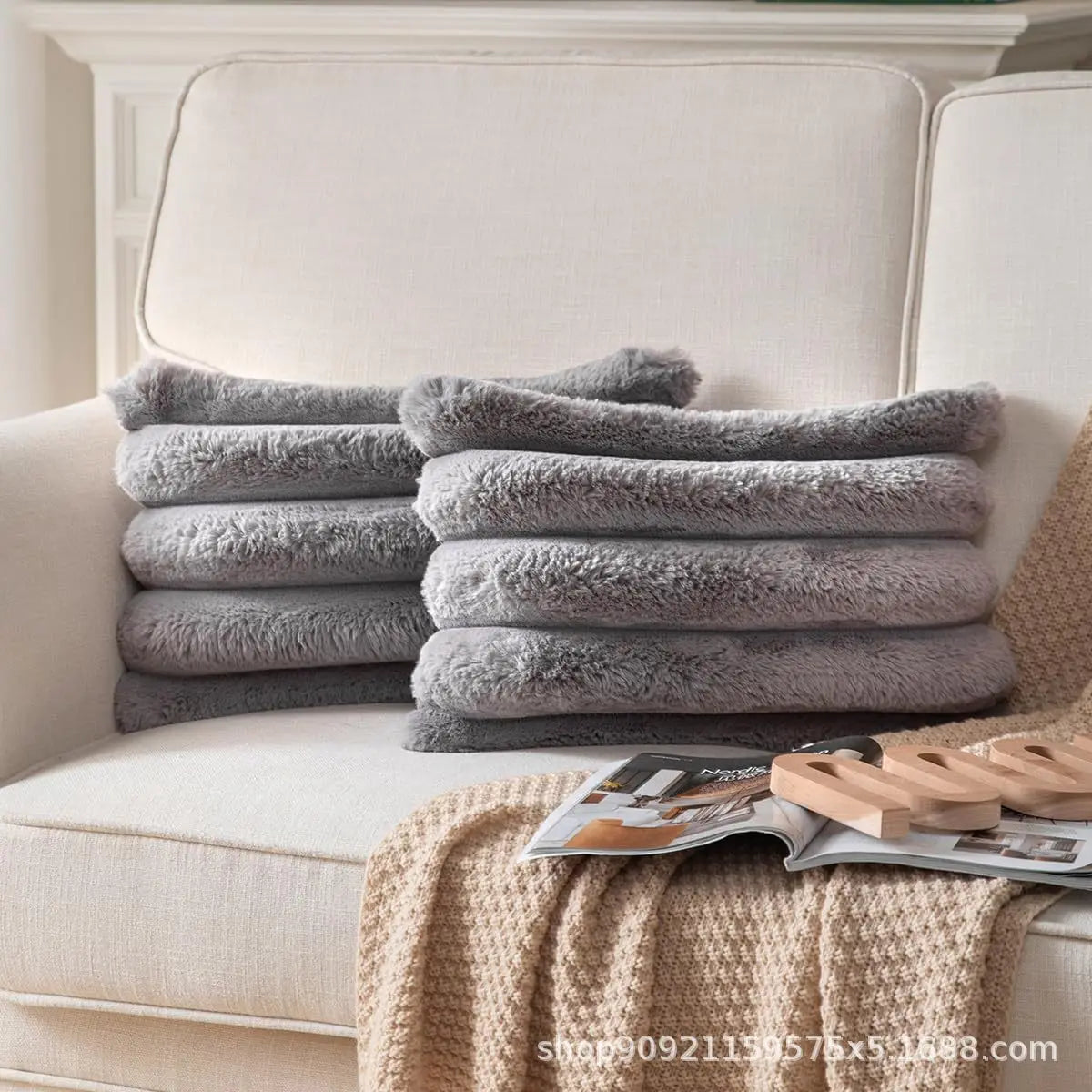 Velvet Pillowcase Single Sided Decorative